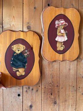 Handmade / Charming Cottagecore /Bear Wall Decor Set